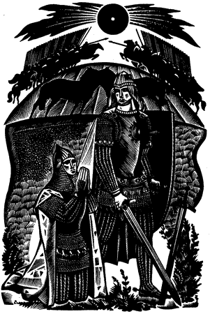 Иллюстрация к эпической поэме 'Песнь о нибелунгах'