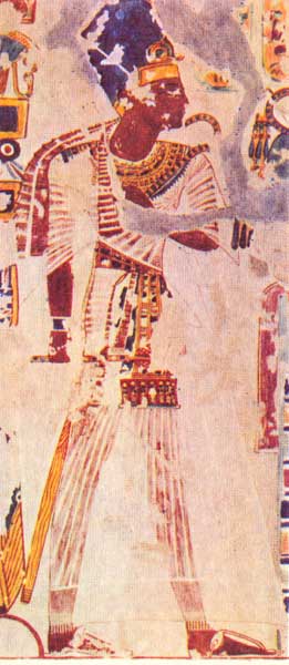 Фараон Рамсес II. Фрагмент росписи. Гробница Нетхамона (№ 341) в Фивах. XIII в. до н. э.